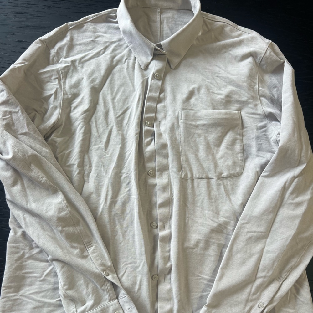 lululemon athletica Light Gray Shirt Jacket